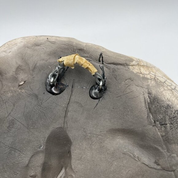 Handmade Raku Ceramic Mask Abstract Crackle Glaze Face Wall Art Signed Jan ‘91 - Picture 9 of 12